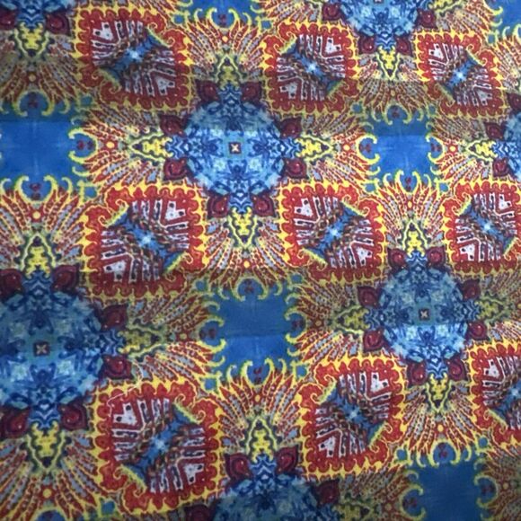 NWT LulaRoe Women’s Cassie Skirt Multicolor Blue Geometric Print Stretch M‎ - Picture 3 of 6